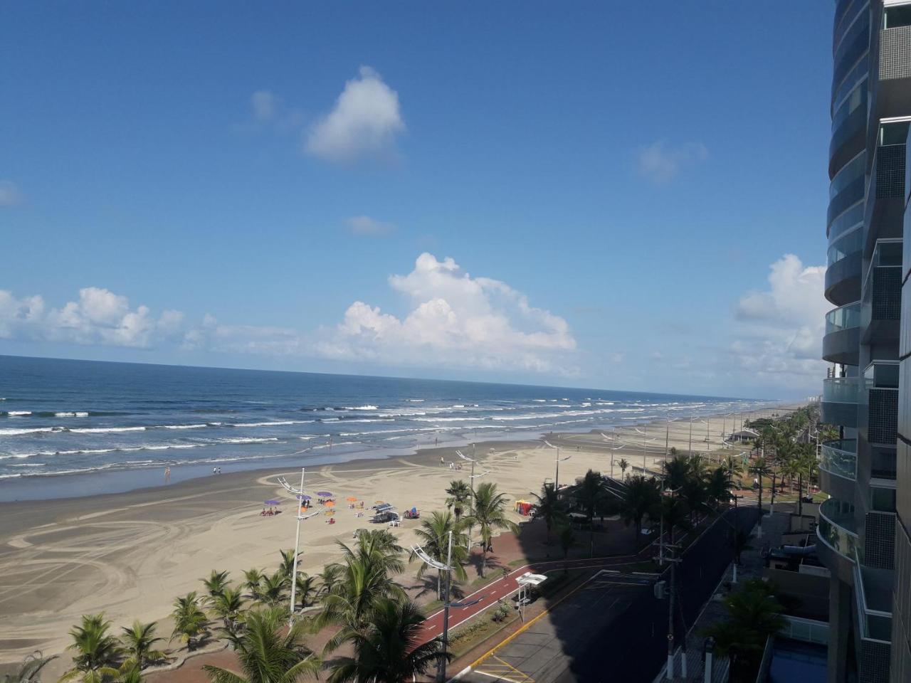 Apartamento De Frente O Mar Praia Grande Solemar Bagian luar foto