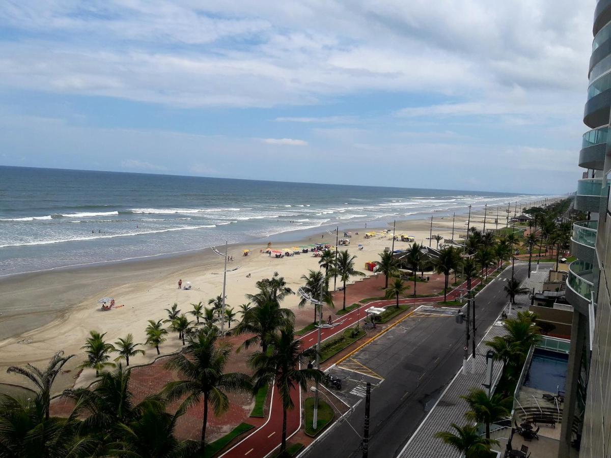 Apartamento De Frente O Mar Praia Grande Solemar Bagian luar foto